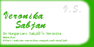 veronika sabjan business card